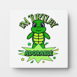 Schattige Schildpad Grappige Quote Turtley Schatti Fotoplaat