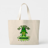 Schattige Schildpad Grappige Quote Turtley Schatti Grote Tote Bag (Achterkant)