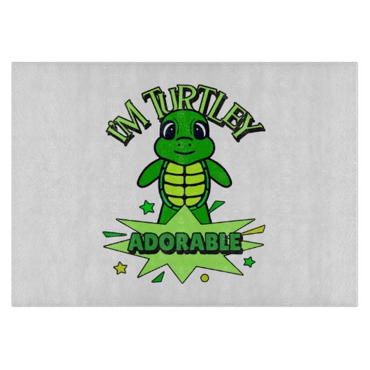 Schattige Schildpad Grappige Quote Turtley Schatti Snijplank (Voorkant)