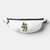 Schattige Schildpad Honkbal Batter Vintage Vector Heuptasje (Liggend)