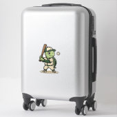 Schattige Schildpad Honkbal Batter Vintage Vector Sticker (Koffer)
