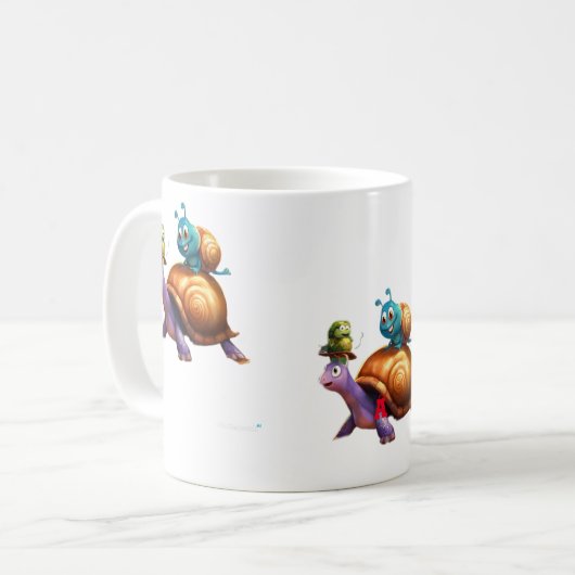 Schattige schildpad" koffiemok (Voorkant links)