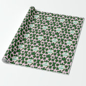 Schattige Schildpad Laat Naadloos Patroon, Tropisc Cadeaupapier (Uitgerold)
