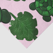 Schattige Schildpad Laat Naadloos Patroon, Tropisc Tissuepapier (Detail)