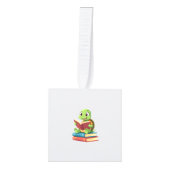 Schattige Schildpad Leest Boeken (2) Decoratie (Voorkant)