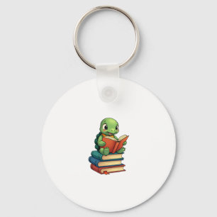 Schattige Schildpad Leest Boeken (3) Sleutelhanger