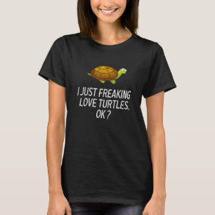 Schattige schildpad liefde schildpad ik gewoon fre t-shirt