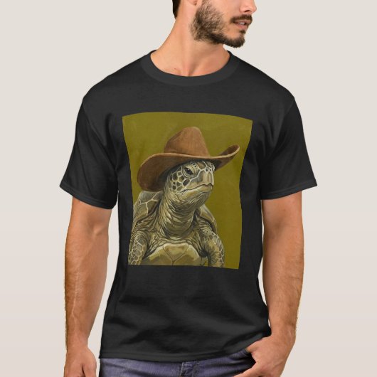 Schattige Schildpad met Cowboyhoed T-shirt (Voorkant)
