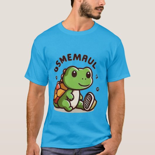 Schattige schildpad met OSMEMAUL-belettering T-shirt (Voorkant)