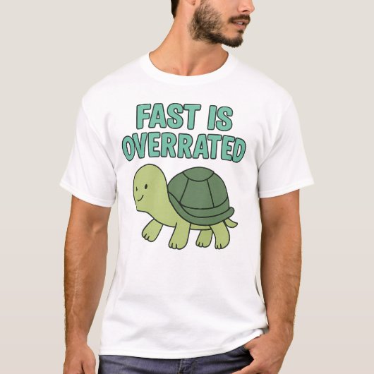 Schattige Schildpad “Snel Is Overschat” T-shirt (Voorkant)