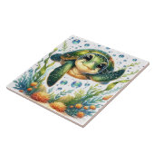 Schattige schildpad tegeltje (Zijkant)