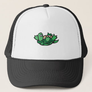 schattige schildpad terug trucker pet