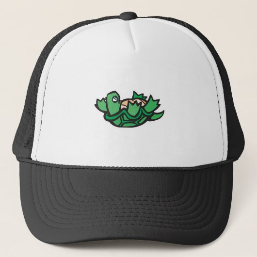 schattige schildpad terug trucker pet (Voorkant)