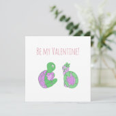 Schattige Schildpad Verjaardag / Valentijnsdag  Feestdagenkaart (Staand voorkant)
