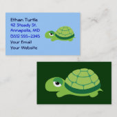 Schattige schildpad Visitekaartjes (Voorkant / Achterkant)