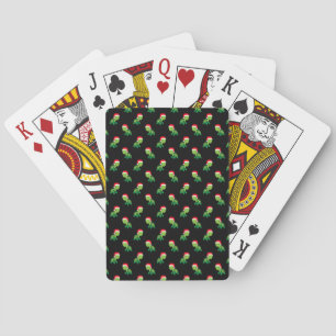 Schattige Schildpad Zeedier Vrolijk Kerstmis Kerst Pokerkaarten