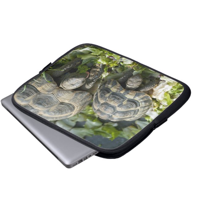 Schattige schildpadden laptop sleeve (Voorkant onderkant)