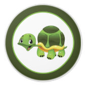 schattige schildpaddenstoel keramische knop (Voorkant)