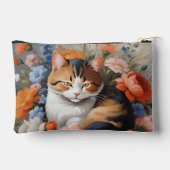 Schattige schildpadkat en bloemen etui (Achterkant)