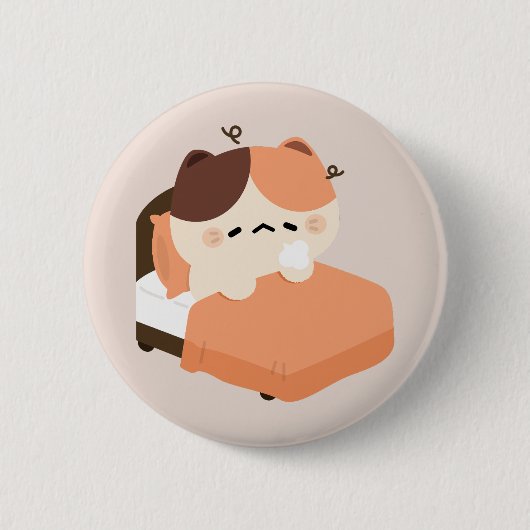 Schattige schildpadkat ronde button 5,7 cm (Voorkant)