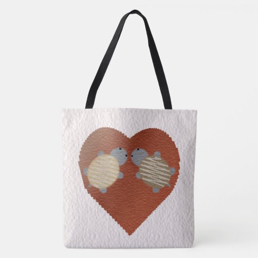Schattige schildpadliefde tote bag (Voorkant)