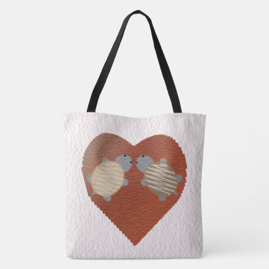 Schattige schildpadliefde tote bag (Achterkant)