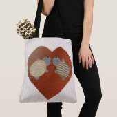 Schattige schildpadliefde tote bag (Dichtbij)