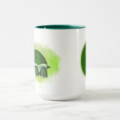 schattige schildpadliefhebbers voegen tekst toe mok (Midden)