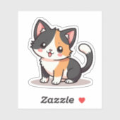 Schattige Schimmelkat - Kawaii Anime Stijl Sticker (Vel)