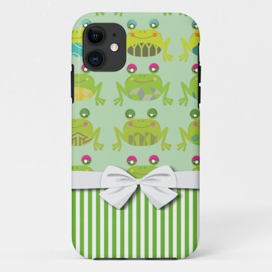 schattige schimmige kikkers en strepen Case-Mate iPhone case (Achterkant)