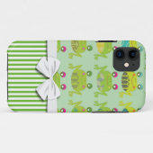 schattige schimmige kikkers en strepen Case-Mate iPhone case (Achterkant (horizontaal))