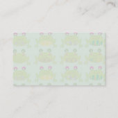 schattige schimmige kikkers en strepen visitekaartje (Achterkant)