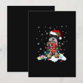 schattige schnauzer kerstlichten met santa hat gif bedankkaart (Voorkant / Achterkant)