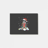 schattige schnauzer kerstlichten met santa hat gif post-it® notes (Voorkant)