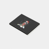 schattige schnauzer kerstlichten met santa hat gif post-it® notes (Schuin)