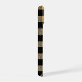 Schattige Schnauzerhond Gele Plaid iPhone 15 Case (Rechterkant)