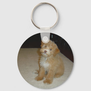Schattige schnoedelpuppy sleutelhanger