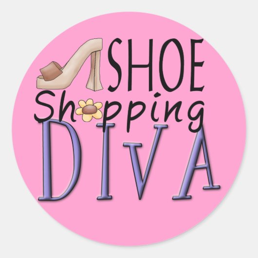 Schattige...schoenenwinkels DIVA stickers (Voorkant)