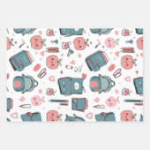 Schattige Scholastiek Papier, Terug naar school Inpakpapier Vel (Voorkant)