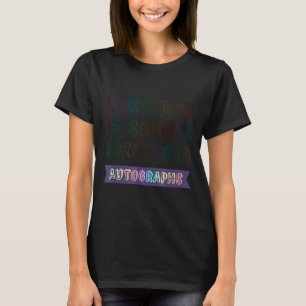 Schattige school laatste dag 2026 dag handtekening t-shirt