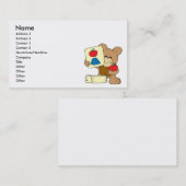 schattige schoolbeer A is voor Apple Visitekaartje (Voorkant / Achterkant)