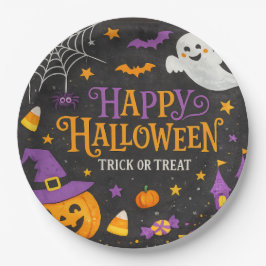 Schattige schoolbord gelukkige Halloween kinderfee Papieren Bordje