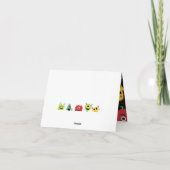 Schattige schoolbord kleine monsters jongen verjaa bedankkaart (Achterkant)