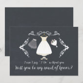 Schattige schoolbord zult u mijn dienstmeid van ee kaart (Voorkant / Achterkant)