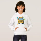 Schattige schoolbus terug naar school. (Voorkant volledig)