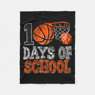 Schattige schooldagen School 100 100ste Basketbal Fleece Deken