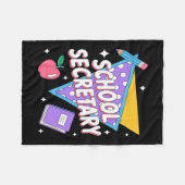 Schattige schoolsecretaresse fleece deken (Voorkant (Horizontaal))
