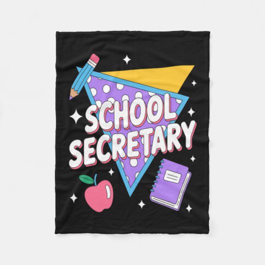Schattige schoolsecretaresse fleece deken (Voorkant)