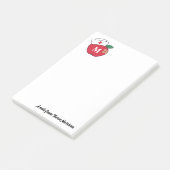 Schattige schoolverpleegkundige Apple Monogram Een Post-it® Notes (Schuin)