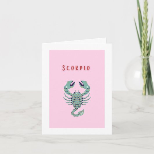 Schattige Schorpioen, sterrenbeeld, sterrenbeeld k Kaart (Voorkant)